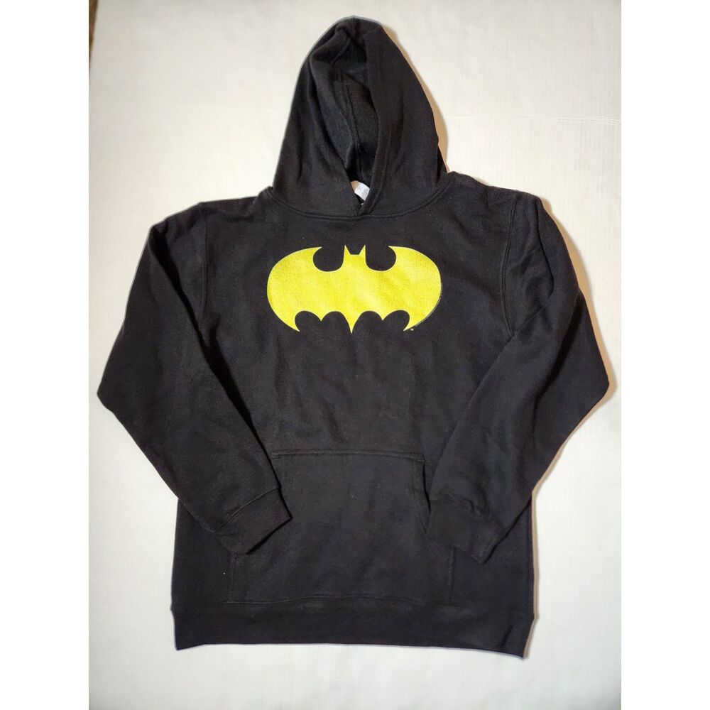Batman Youth XL Hoodie Black Yellow Logo